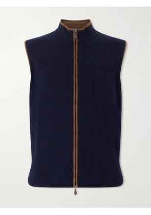 N.PEAL - Shaftsbury Organic Cashmere Gilet - Men - Blue - S
