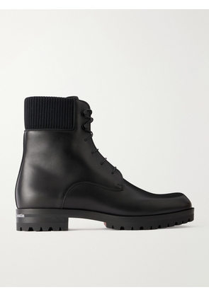 Christian Louboutin - Trapman Leather Lace-Up Boots - Men - Black - EU 40