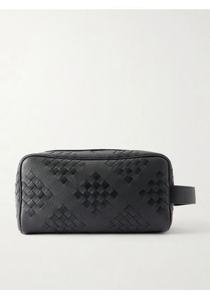 Bottega Veneta - Intrecciato Diamonds Leather Pouch - Men - Black