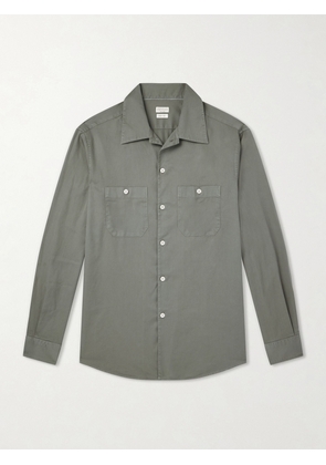 Brunello Cucinelli - Cotton-Twill Shirt - Men - Green - S