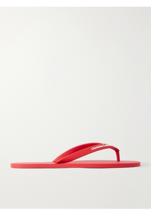 Christian Louboutin - Logo-Embossed Rubber Flip Flops - Men - Red - EU 40