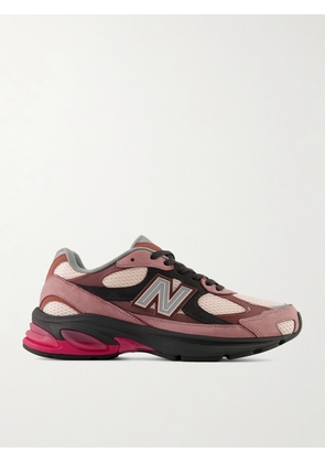 New Balance - ABZORB 2010 Suede-Trimmed Mesh Sneakers - Men - Pink - UK Men's 10.5