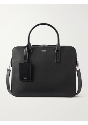 TOM FORD - Elliot Full-Grain Leather Briefcase - Men - Black