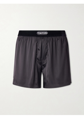 TOM FORD - Silk-Blend Satin Boxer Briefs - Men - Black - S
