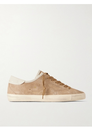Golden Goose - Soul Star Leather-Trimmed Suede Sneakers - Men - Brown - EU 39