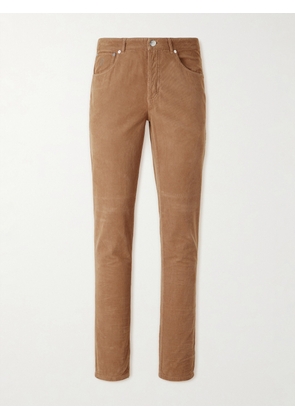 Brunello Cucinelli - Straight-Leg Cotton-Corduroy Trousers - Men - Brown - IT 46