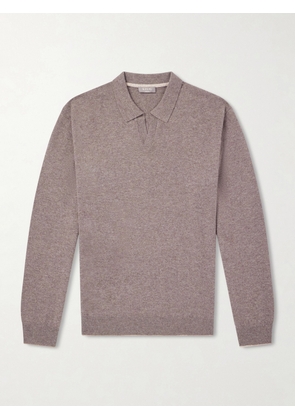 N.PEAL - Sloane Organic Cashmere Polo Shirt - Men - Brown - S