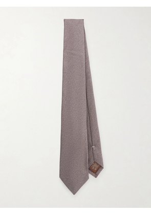 Canali - 8cm Silk-Jaquard Tie - Men - Brown