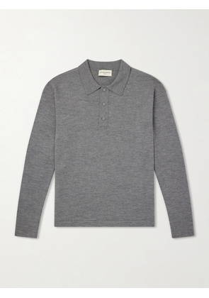 Officine Générale - Bay Merino Wool Polo Shirt - Men - Gray - XS