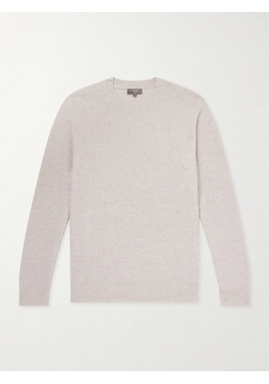 N.PEAL - English Rib Cashmere Sweater - Men - Gray - S