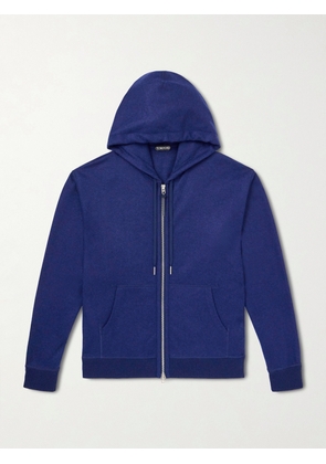 TOM FORD - Cashmere Zip-Up Hoodie - Men - Blue - IT 46