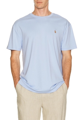 Polo Ralph Lauren Soft Touch Crewneck T-shirt in Pebble Blue - Blue. Size S (also in M, L, XL/1X, XXL/2X).