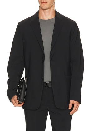 Theory Clinton Blazer in Precision Ponte in Black - Black. Size 42 (also in 38, 40, 44, 46, 48).