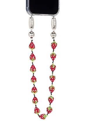 Ossa Pave Disco Mini Wristlet in Strawberry - Red. Size all.