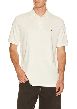 Polo Ralph Lauren Soft Touch Polo in Pale Cream - Cream. Size XL/1X (also in S, M, L, XXL/2X).