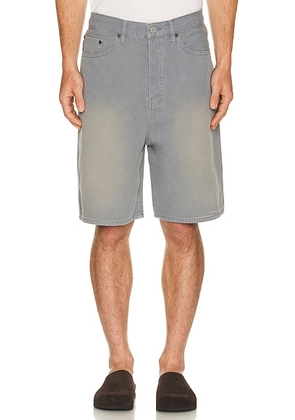 FRAME Canvas Baggy Shorts in Blue Grey - Blue. Size 36 (also in 31, 32, 33, 34).