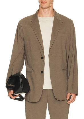 Theory Standard Blazer in Good Linen in Morel - Brown. Size 48 (also in 38, 40, 42, 44, 46).