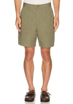 Barbour Sherburn Cotton Short in Dusty Olive - Green. Size L (also in S, M, XL/1X).