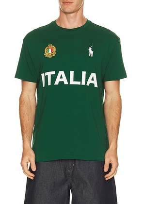 Polo Ralph Lauren Italy Short Sleeve T-Shirt in New Forest - Green. Size L (also in M, XL/1X).