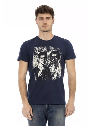 Trussardi Action Blue Cotton Men T-Shirt - L