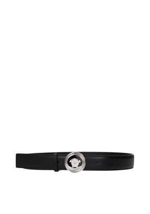 Versace Black Leather Regular Belt - 65 cm / 26 Inches