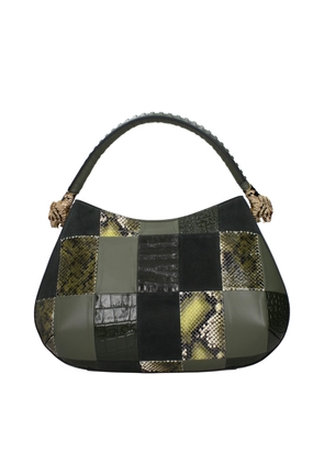 Roberto Cavalli Green Leather Handbag