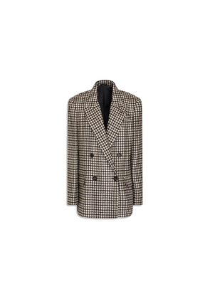 Brunello Cucinelli Brown Alpaca Leather Blazer - 42