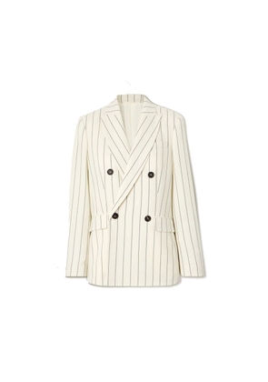 Brunello Cucinelli White Wool Blazer - 42