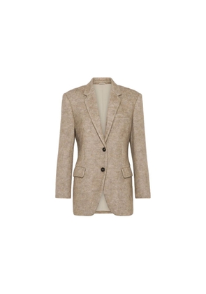 Brunello Cucinelli Beige Cashmere Blazer - 42
