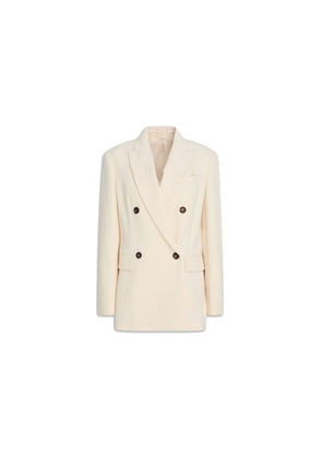 Brunello Cucinelli White Cotton Blazer - 42