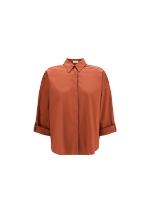 Brunello Cucinelli Brown Cotton Shirt - XL