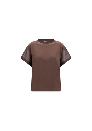 Brunello Cucinelli Brown Cotton T-Shirt - M