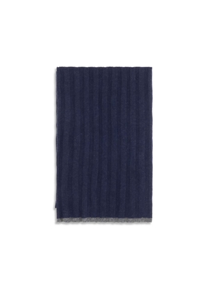 Brunello Cucinelli Blue Cashmere Foulard