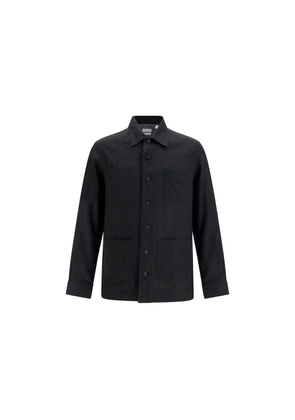 Brunello Cucinelli Black Linen Denim Jacket - S