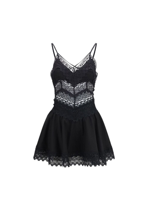 Charo Ruiz Black Cotton Casual Dress - S