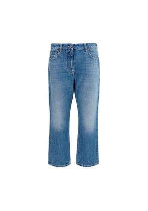 Valentino Blue Cotton Straight-Leg Jeans - W29