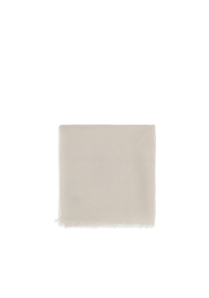 Brunello Cucinelli White Cashmere Foulard
