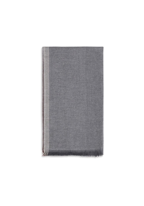 Brunello Cucinelli Gray Cashmere Scarf