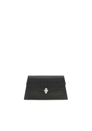 Alexander McQueen Black Calf Leather Bos Taurus Clutch Bag