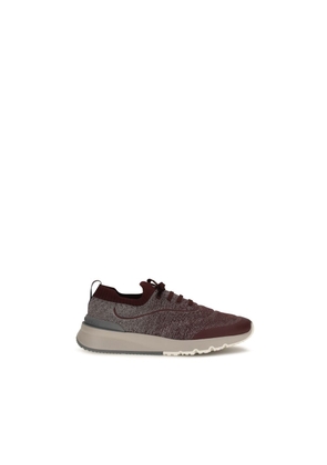 Brunello Cucinelli Bordeaux Cotton Athletic Sneakers - EU41/US8