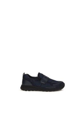 Prada Blue Calf Leather Bos Taurus Athletic Sneakers - EU43/US10
