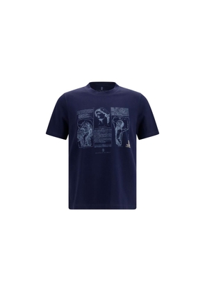 Brunello Cucinelli Blue Cotton T-Shirt - L