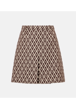 Valentino Toute La V wool jacquard miniskirt