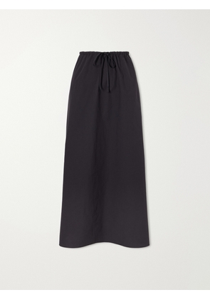 Matteau - Organic Cotton-poplin Midi Skirt - Black - 1,2,3,4,5