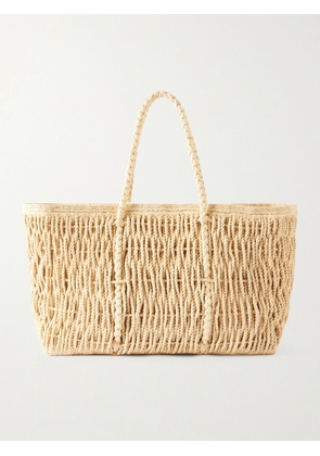 The Row - Georgica Leather-trimmed Raffia Tote - Neutrals - One size