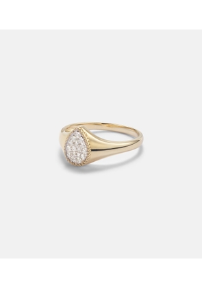 Yvonne Leon Chevaliere Baby set of 2 9kt gold rings with diamonds