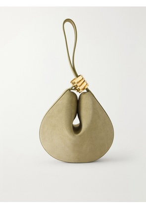 AMANU - Zambia Stacked Ring Suede Mini Bag - Green - One size
