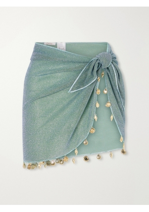 Oséree - Lumière Embellished Lurex Pareo - Green - S/M,M/L