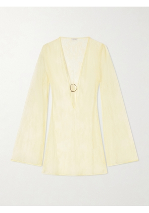 Oséree - Lace O Metallic Kaftan - Yellow - small,medium,large,x large
