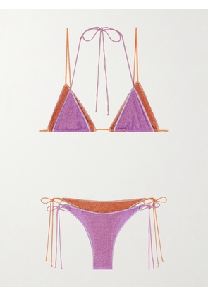 Oséree - Lumiere Double Metallic Bikini - Purple - small,medium,large,x large